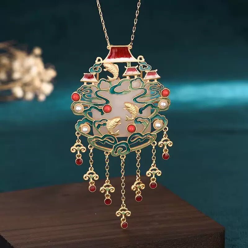 Enamel Necklace Collection|Hanfu Matching Necklacehan fu Chinese han fu hanfu male tang dynasty clothes chinese hanfu tang dynasty outfits traditiona hanfu dress chinese hanfu chinese style dress dress fashion cheongsam dress q