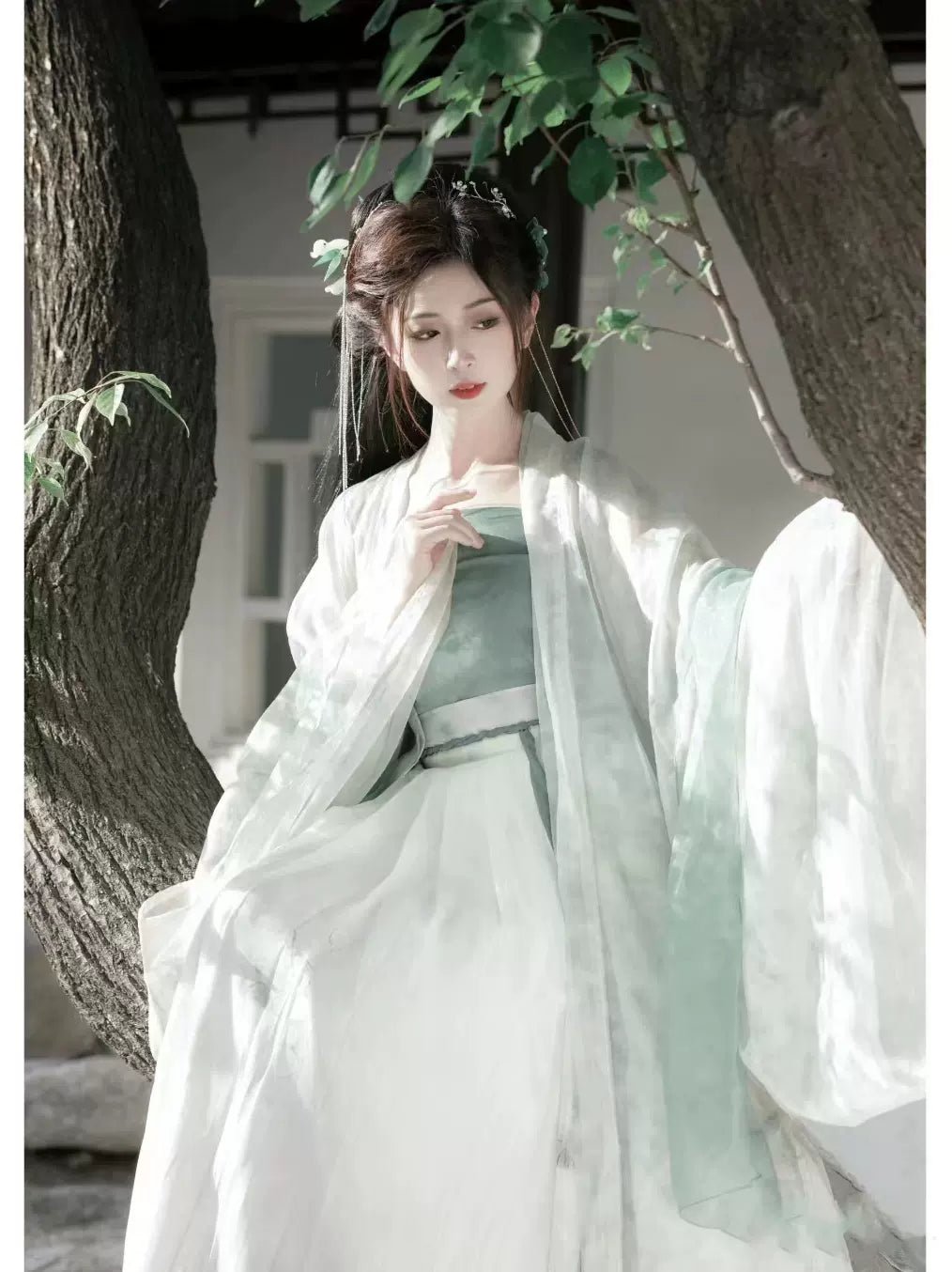 【Hanfu】 Enchanted Forest Whisper | Song Chest - length skirthan fu Chinese han fu hanfu male tang dynasty clothes chinese hanfu tang dynasty outfits traditiona hanfu dress chinese hanfu chinese style dress dress fashion cheongsam dress q