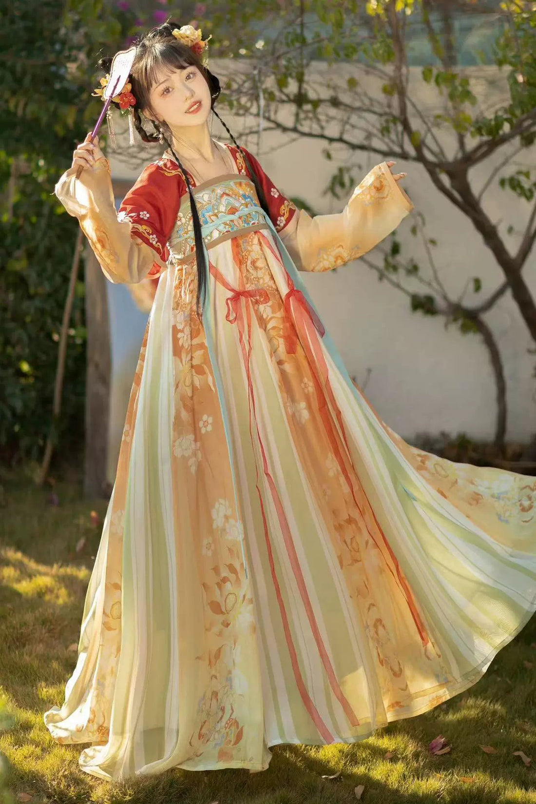 【Hanfu】A Hundred Flowers Bloom|Tang Chest - Length skirthan fu Chinese han fu hanfu male tang dynasty clothes chinese hanfu tang dynasty outfits traditiona hanfu dress chinese hanfu chinese style dress dress fashion cheongsam dress q