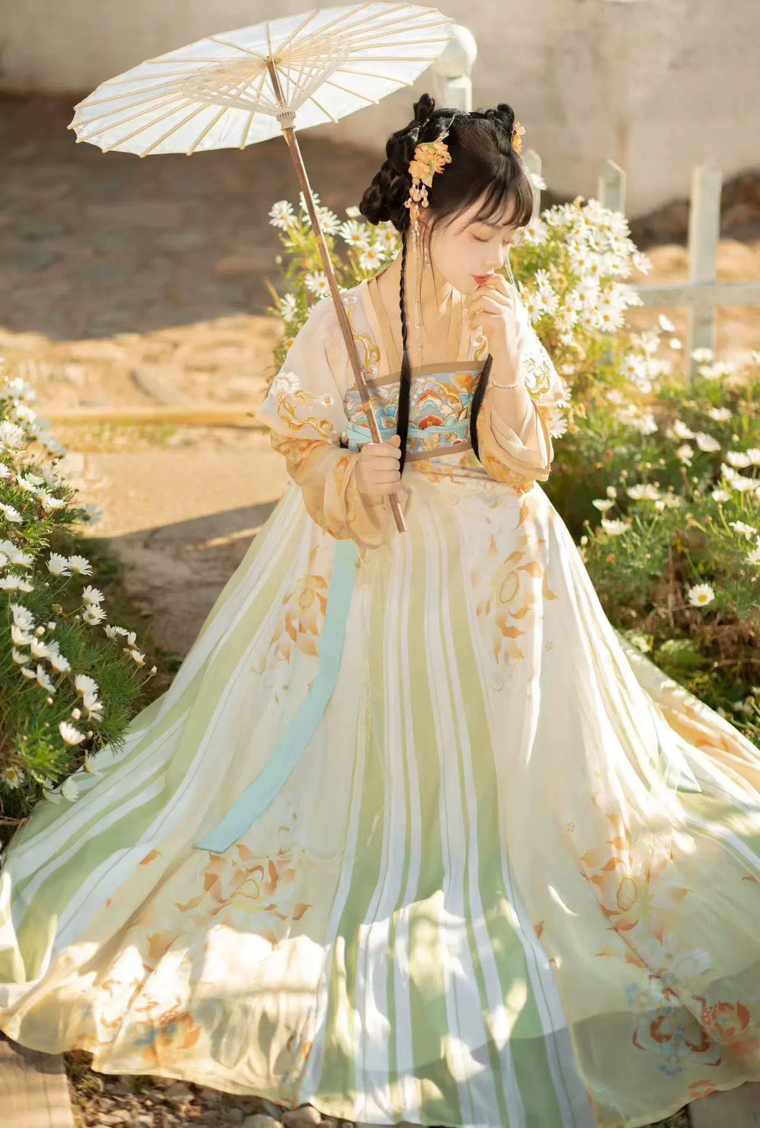 【Hanfu】A Hundred Flowers Bloom|Tang Chest - Length skirthan fu Chinese han fu hanfu male tang dynasty clothes chinese hanfu tang dynasty outfits traditiona hanfu dress chinese hanfu chinese style dress dress fashion cheongsam dress q