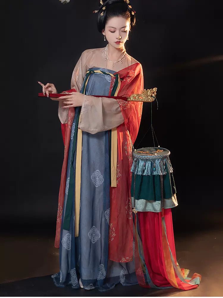 【Hanfu】A Multitude of Flowers in Brocade|Tang Chest - Length skirthan fu Chinese han fu hanfu male tang dynasty clothes chinese hanfu tang dynasty outfits traditiona hanfu dress chinese hanfu chinese style dress dress fashion cheongsam dress q