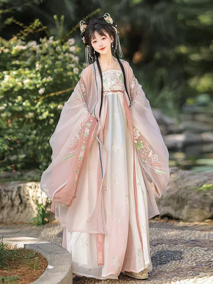 【Hanfu】A Pair of Pearls|Tang Chest - Length skirthan fu Chinese han fu hanfu male tang dynasty clothes chinese hanfu tang dynasty outfits traditiona hanfu dress chinese hanfu chinese style dress dress fashion cheongsam dress q