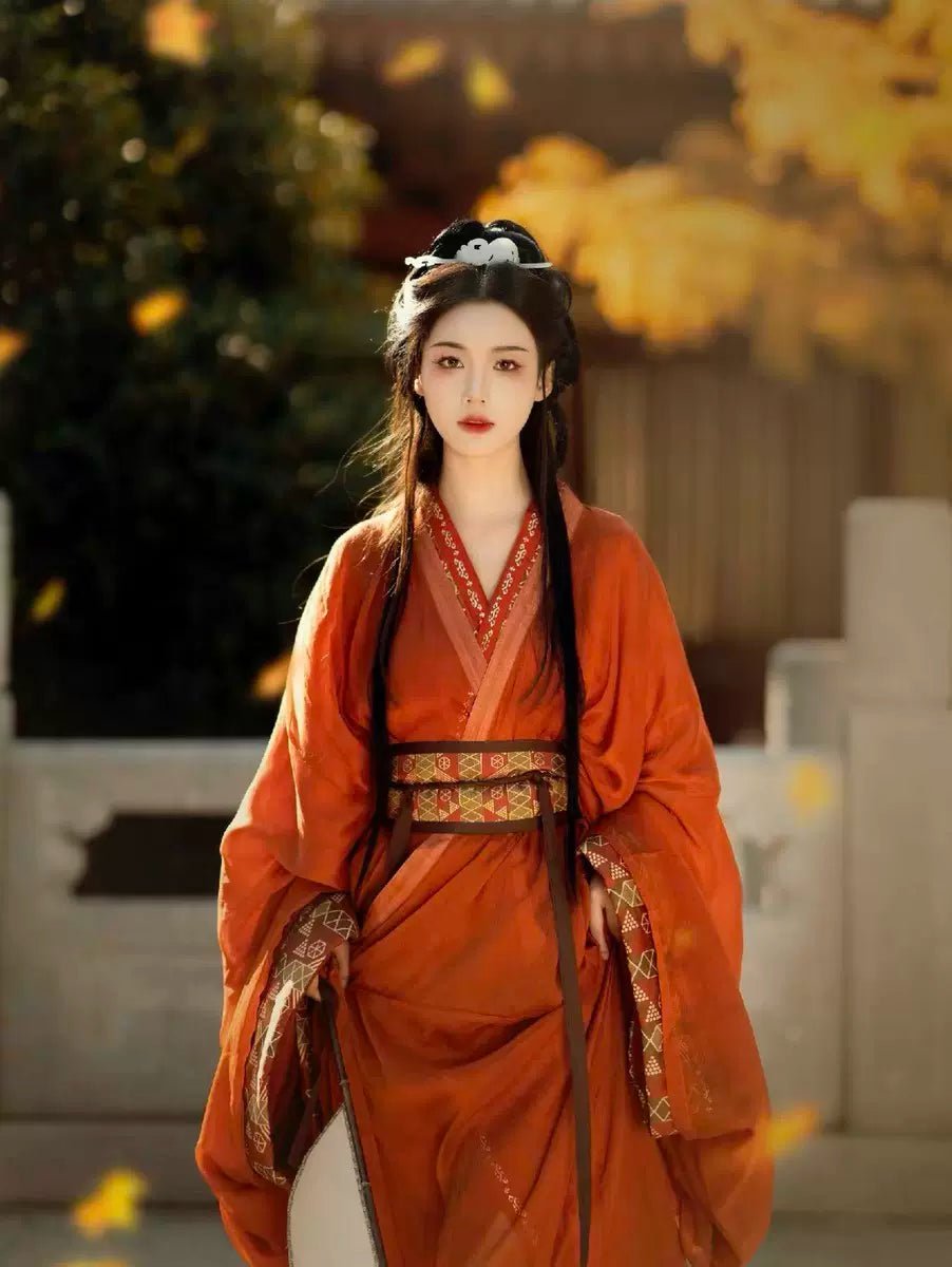 【Hanfu】Autumn Blaze Beauty | Wei & Jin Style Hanfuhan fu Chinese han fu hanfu male tang dynasty clothes chinese hanfu tang dynasty outfits traditiona hanfu dress chinese hanfu chinese style dress dress fashion cheongsam dress q