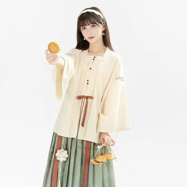 【Hanfu】Autumn Wind and Flowing Sleeves | Modern Style Hanfu & Mamian skirthan fu Chinese han fu hanfu male tang dynasty clothes chinese hanfu tang dynasty outfits traditiona hanfu dress chinese hanfu chinese style dress dress fashion cheongsam dress q