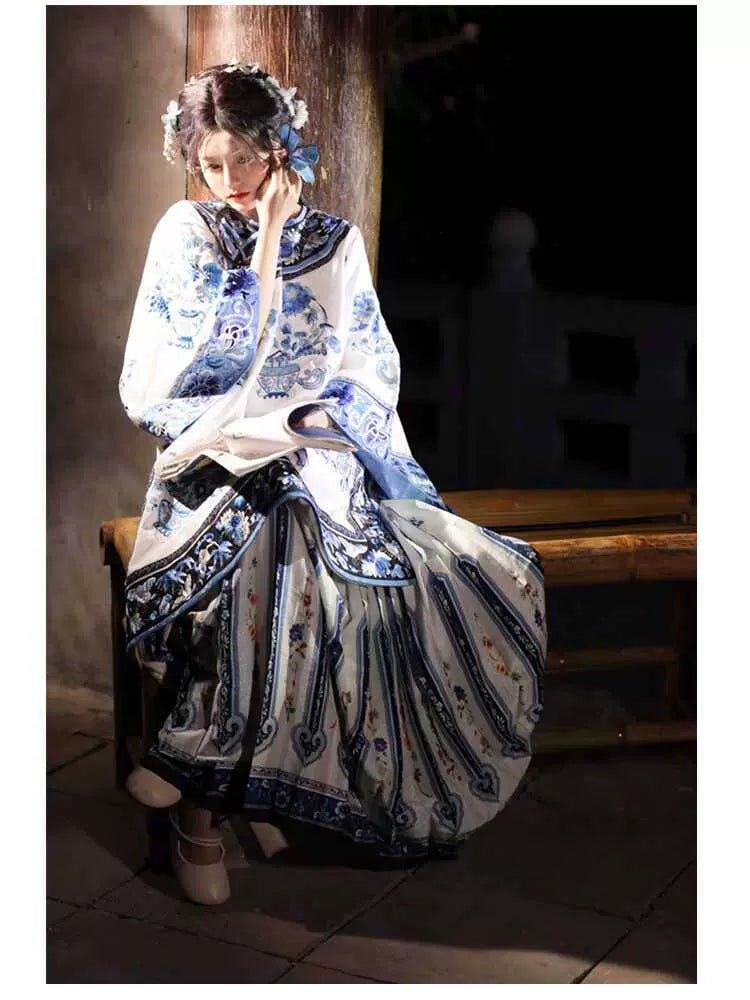 【Hanfu】Azure Butterfly Dream | Qing Style Hanfuhan fu Chinese han fu hanfu male tang dynasty clothes chinese hanfu tang dynasty outfits traditiona hanfu dress chinese hanfu chinese style dress dress fashion cheongsam dress q