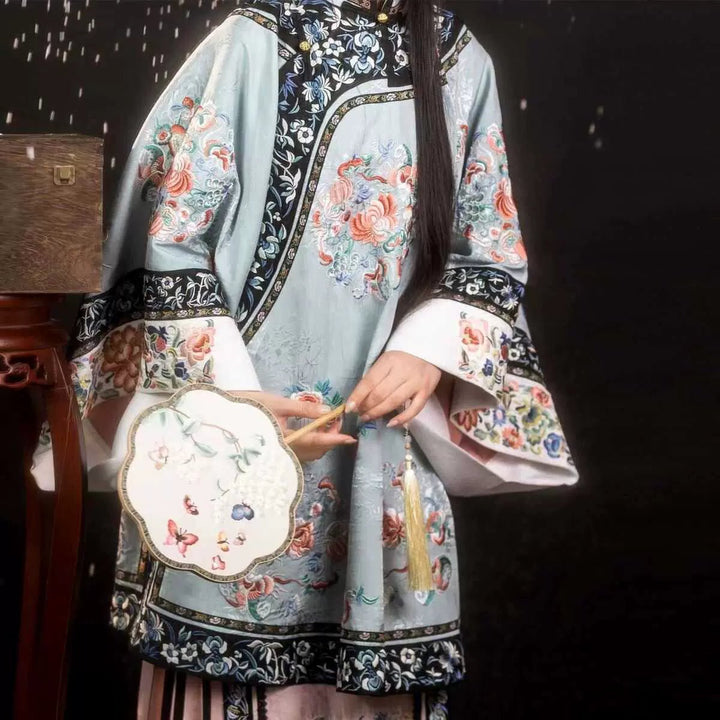 【Hanfu】Azure Crane Grace | Qing Style Hanfuhan fu Chinese han fu hanfu male tang dynasty clothes chinese hanfu tang dynasty outfits traditiona hanfu dress chinese hanfu chinese style dress dress fashion cheongsam dress q