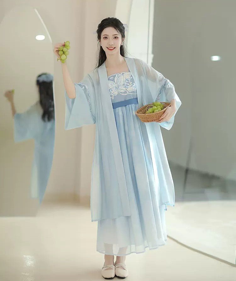 【Hanfu】Azure Delight | Song & Modern skirthan fu Chinese han fu hanfu male tang dynasty clothes chinese hanfu tang dynasty outfits traditiona hanfu dress chinese hanfu chinese style dress dress fashion cheongsam dress q