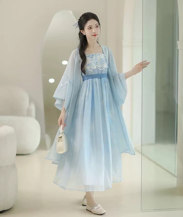 【Hanfu】Azure Delight | Song & Modern skirthan fu Chinese han fu hanfu male tang dynasty clothes chinese hanfu tang dynasty outfits traditiona hanfu dress chinese hanfu chinese style dress dress fashion cheongsam dress q