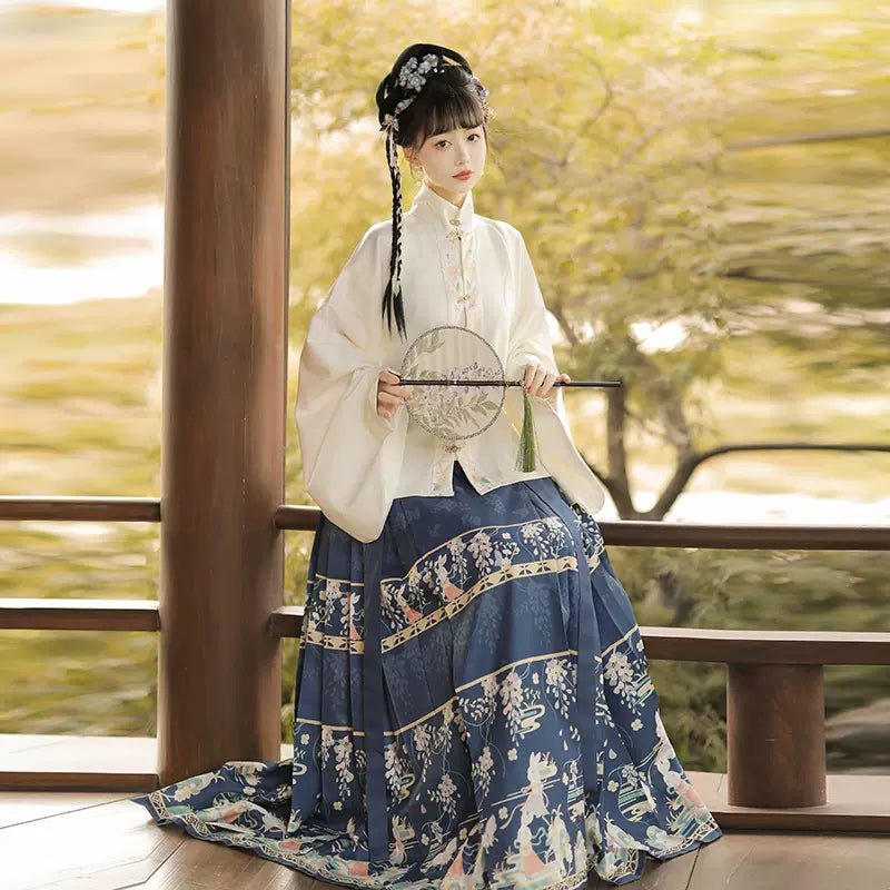 【Hanfu】Azure Elegance Amidst Blossoms | Ming Style Hanfuhan fu Chinese han fu hanfu male tang dynasty clothes chinese hanfu tang dynasty outfits traditiona hanfu dress chinese hanfu chinese style dress dress fashion cheongsam dress q