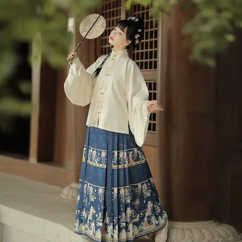 【Hanfu】Azure Elegance Amidst Blossoms | Ming Style Hanfuhan fu Chinese han fu hanfu male tang dynasty clothes chinese hanfu tang dynasty outfits traditiona hanfu dress chinese hanfu chinese style dress dress fashion cheongsam dress q