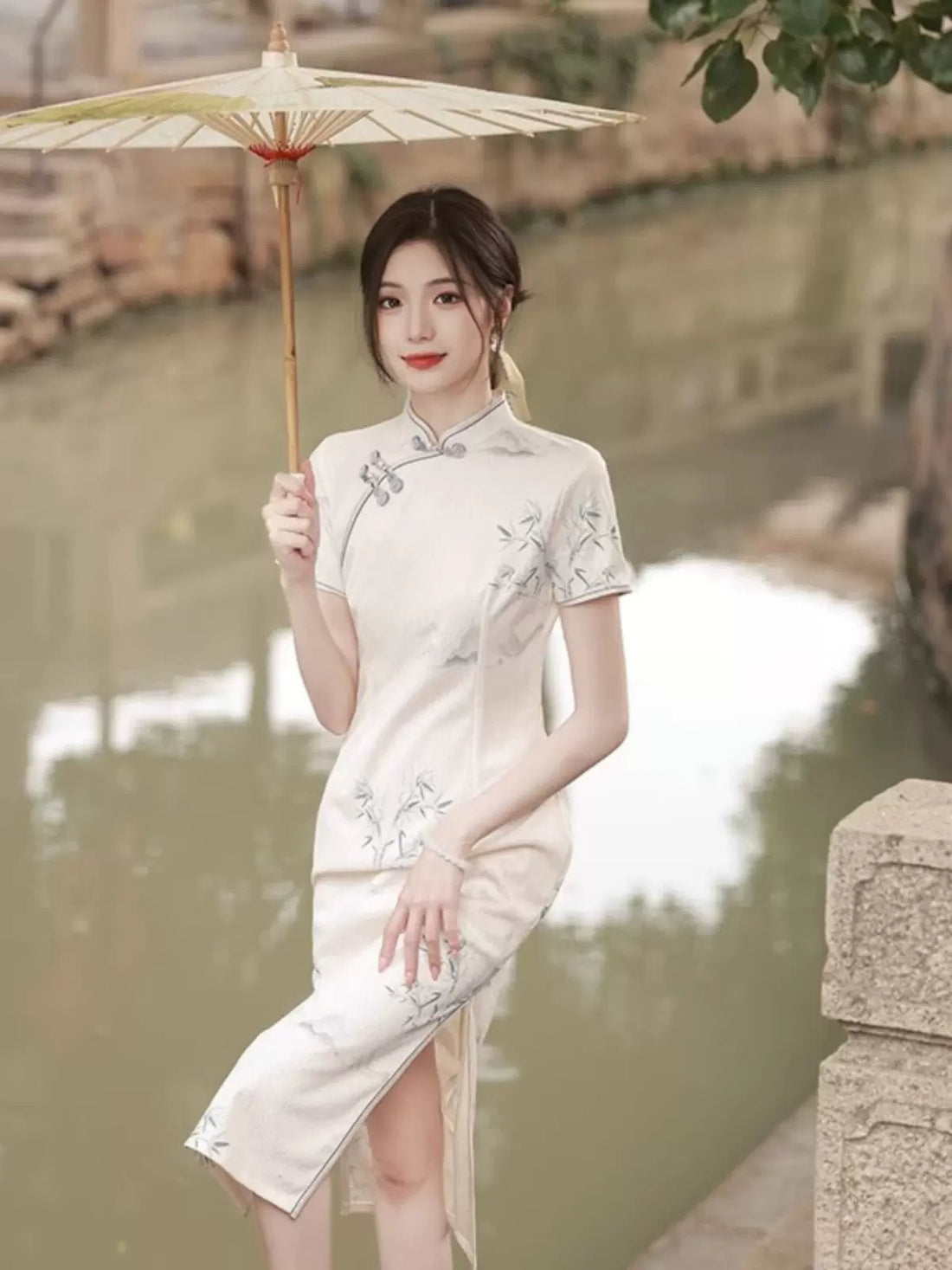 【Hanfu】Bamboo Whisper Under Umbrella | Cheongsam/Qipaohan fu Chinese han fu hanfu male tang dynasty clothes chinese hanfu tang dynasty outfits traditiona hanfu dress chinese hanfu chinese style dress dress fashion cheongsam dress q