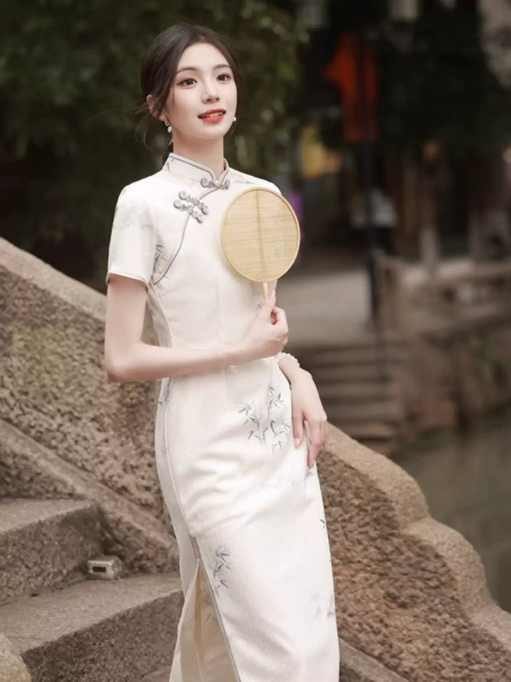 【Hanfu】Bamboo Whisper Under Umbrella | Cheongsam/Qipaohan fu Chinese han fu hanfu male tang dynasty clothes chinese hanfu tang dynasty outfits traditiona hanfu dress chinese hanfu chinese style dress dress fashion cheongsam dress q