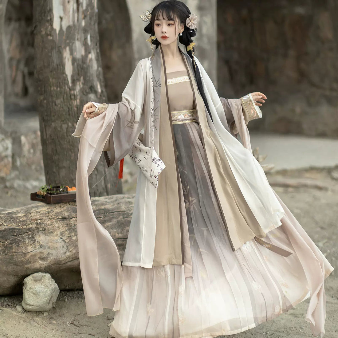 【Hanfu】Bamboo's Shadow | Song Chest - length skirthan fu Chinese han fu hanfu male tang dynasty clothes chinese hanfu tang dynasty outfits traditiona hanfu dress chinese hanfu chinese style dress dress fashion cheongsam dress q