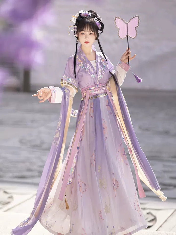 【Hanfu】Chinese Bellflower | Tang Three - Piece Sethan fu Chinese han fu hanfu male tang dynasty clothes chinese hanfu tang dynasty outfits traditiona hanfu dress chinese hanfu chinese style dress dress fashion cheongsam dress q