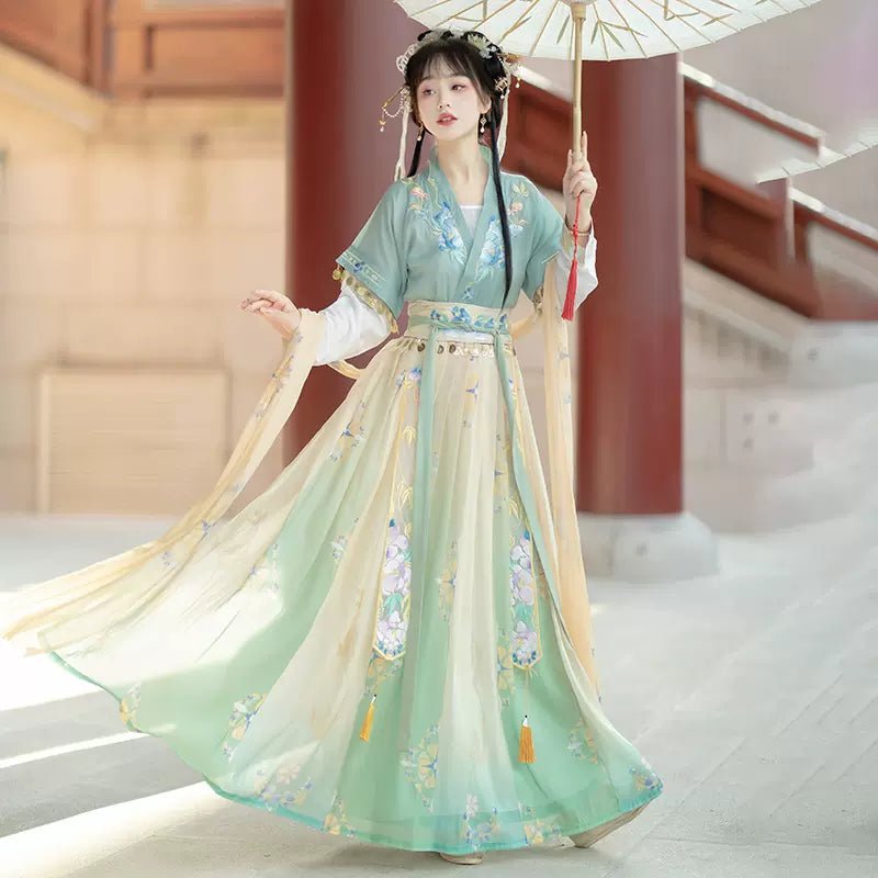 【Hanfu】Chinese Bellflower | Tang Three - Piece Sethan fu Chinese han fu hanfu male tang dynasty clothes chinese hanfu tang dynasty outfits traditiona hanfu dress chinese hanfu chinese style dress dress fashion cheongsam dress q