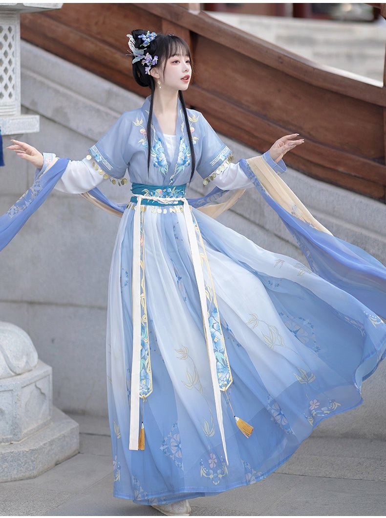 【Hanfu】Chinese Bellflower | Tang Three - Piece Sethan fu Chinese han fu hanfu male tang dynasty clothes chinese hanfu tang dynasty outfits traditiona hanfu dress chinese hanfu chinese style dress dress fashion cheongsam dress q