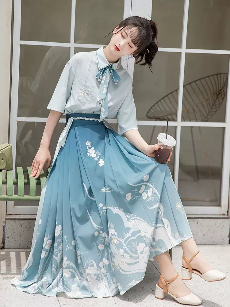 【Hanfu】Clear Waves of Jade Water | Modern Style Hanfuhan fu Chinese han fu hanfu male tang dynasty clothes chinese hanfu tang dynasty outfits traditiona hanfu dress chinese hanfu chinese style dress dress fashion cheongsam dress q