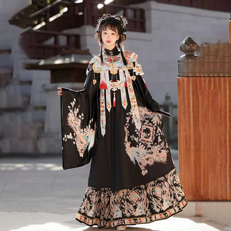 Hanfu】Crimson Phoenix Grace | Ming Style Hanfuhan fu Chinese han fu hanfu male tang dynasty clothes chinese hanfu tang dynasty outfits traditiona hanfu dress chinese hanfu chinese style dress dress fashion cheongsam dress q