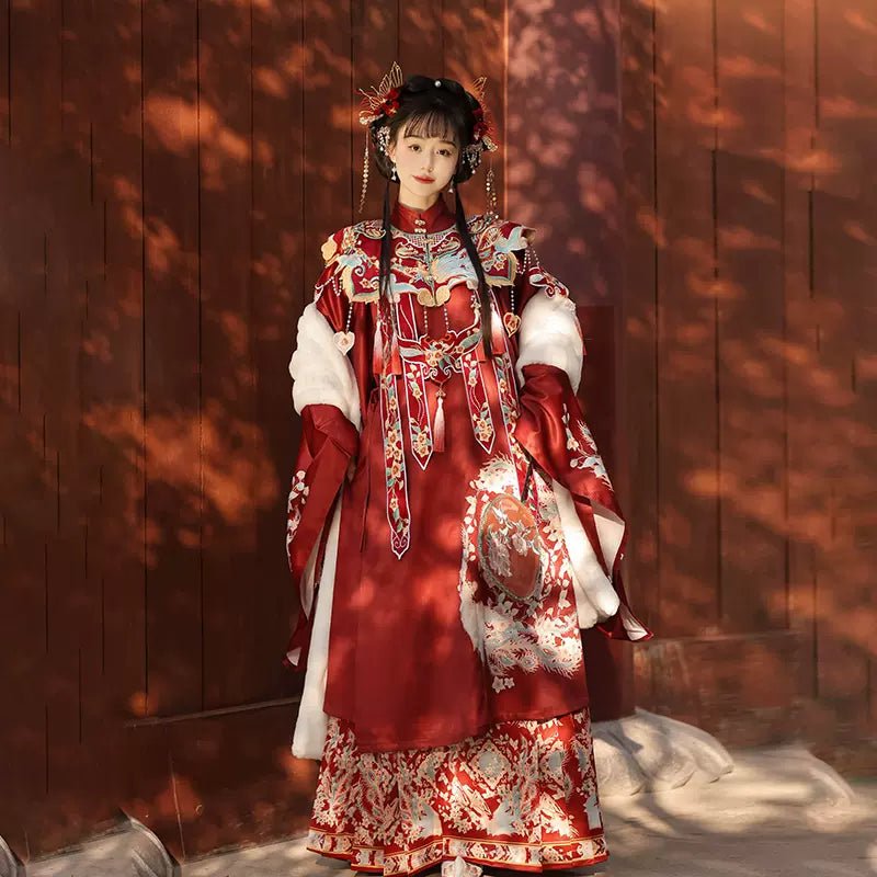 Hanfu】Crimson Phoenix Grace | Ming Style Hanfuhan fu Chinese han fu hanfu male tang dynasty clothes chinese hanfu tang dynasty outfits traditiona hanfu dress chinese hanfu chinese style dress dress fashion cheongsam dress q