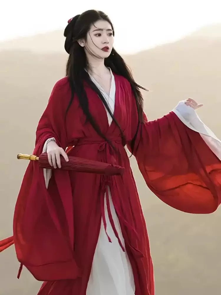 【Hanfu】Crimson Serenity | Wei & Jin Style Hanfuhan fu Chinese han fu hanfu male tang dynasty clothes chinese hanfu tang dynasty outfits traditiona hanfu dress chinese hanfu chinese style dress dress fashion cheongsam dress q