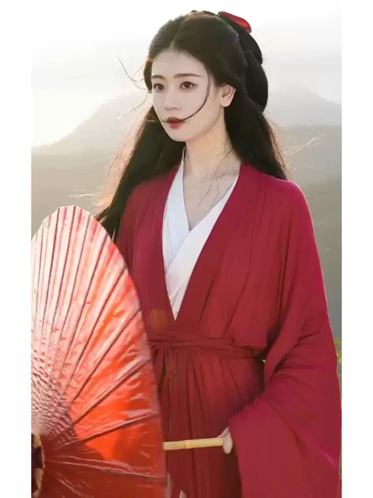 【Hanfu】Crimson Serenity | Wei & Jin Style Hanfuhan fu Chinese han fu hanfu male tang dynasty clothes chinese hanfu tang dynasty outfits traditiona hanfu dress chinese hanfu chinese style dress dress fashion cheongsam dress q