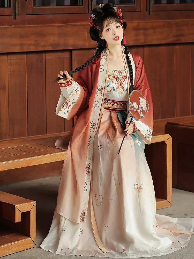 【Hanfu】Crimson Serenity|Song four - piece sethan fu Chinese han fu hanfu male tang dynasty clothes chinese hanfu tang dynasty outfits traditiona hanfu dress chinese hanfu chinese style dress dress fashion cheongsam dress q