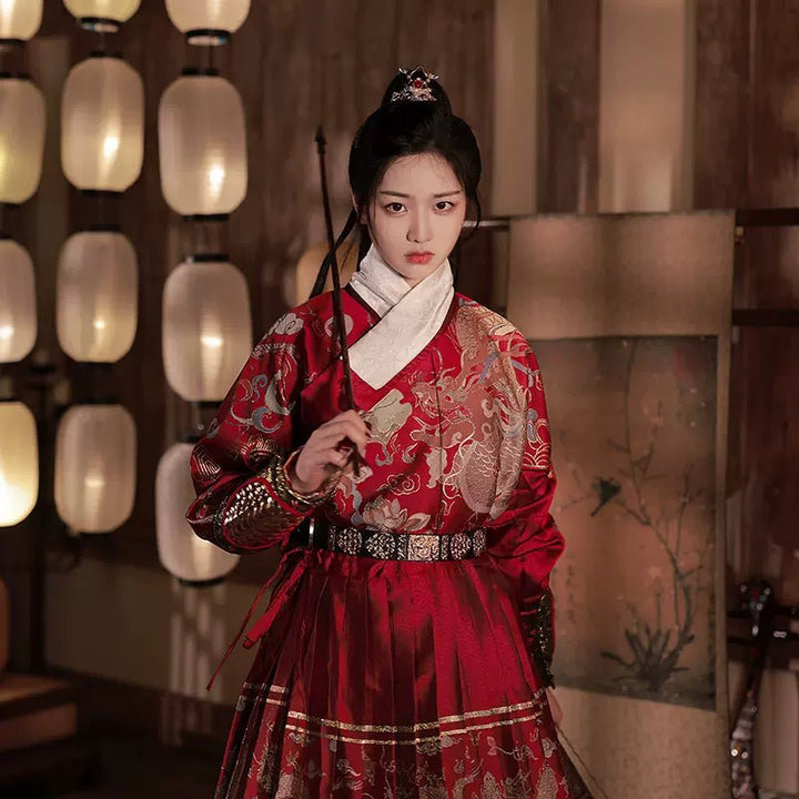 【Hanfu】Crimson Valor | Ming Style Hanfuhan fu Chinese han fu hanfu male tang dynasty clothes chinese hanfu tang dynasty outfits traditiona hanfu dress chinese hanfu chinese style dress dress fashion cheongsam dress q