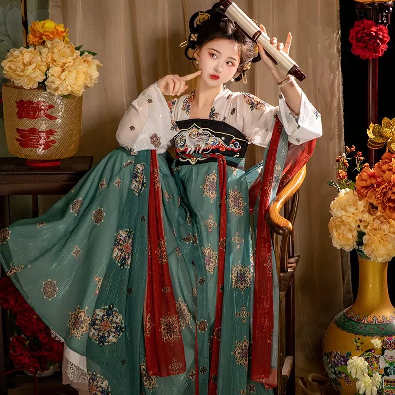 【Hanfu】Dream of Chang'an|Tang Chest - Length skirthan fu Chinese han fu hanfu male tang dynasty clothes chinese hanfu tang dynasty outfits traditiona hanfu dress chinese hanfu chinese style dress dress fashion cheongsam dress q