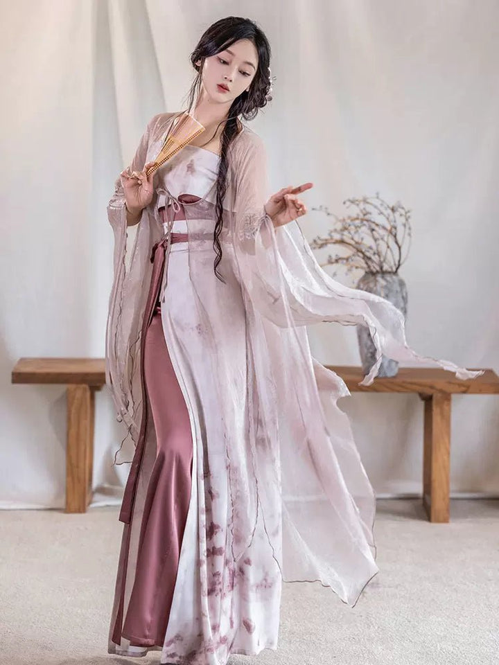 【Hanfu】Dreaming of rouge snow|New Chinese fairy cardigan sethan fu Chinese han fu hanfu male tang dynasty clothes chinese hanfu tang dynasty outfits traditiona hanfu dress chinese hanfu chinese style dress dress fashion cheongsam dress q