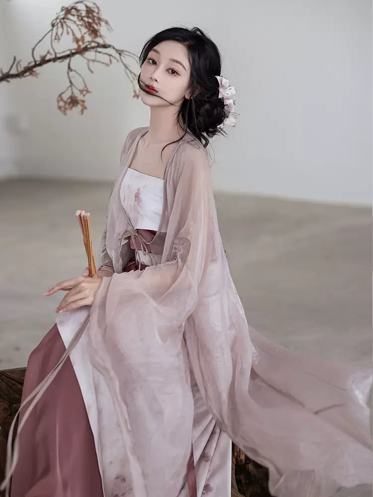 【Hanfu】Dreaming of rouge snow|New Chinese fairy cardigan sethan fu Chinese han fu hanfu male tang dynasty clothes chinese hanfu tang dynasty outfits traditiona hanfu dress chinese hanfu chinese style dress dress fashion cheongsam dress q