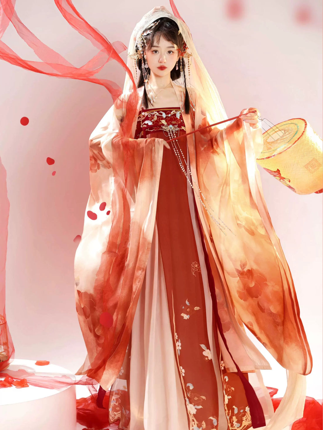 【Hanfu】Dyed Spring Begonias|Tang Chest - Length skirthan fu Chinese han fu hanfu male tang dynasty clothes chinese hanfu tang dynasty outfits traditiona hanfu dress chinese hanfu chinese style dress dress fashion cheongsam dress q