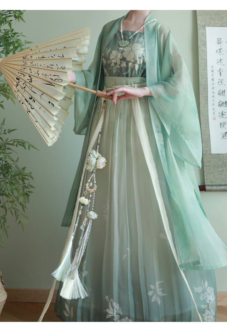 【Hanfu】Early morning mountain green|song three - piece sethan fu Chinese han fu hanfu male tang dynasty clothes chinese hanfu tang dynasty outfits traditiona hanfu dress chinese hanfu chinese style dress dress fashion cheongsam dress q