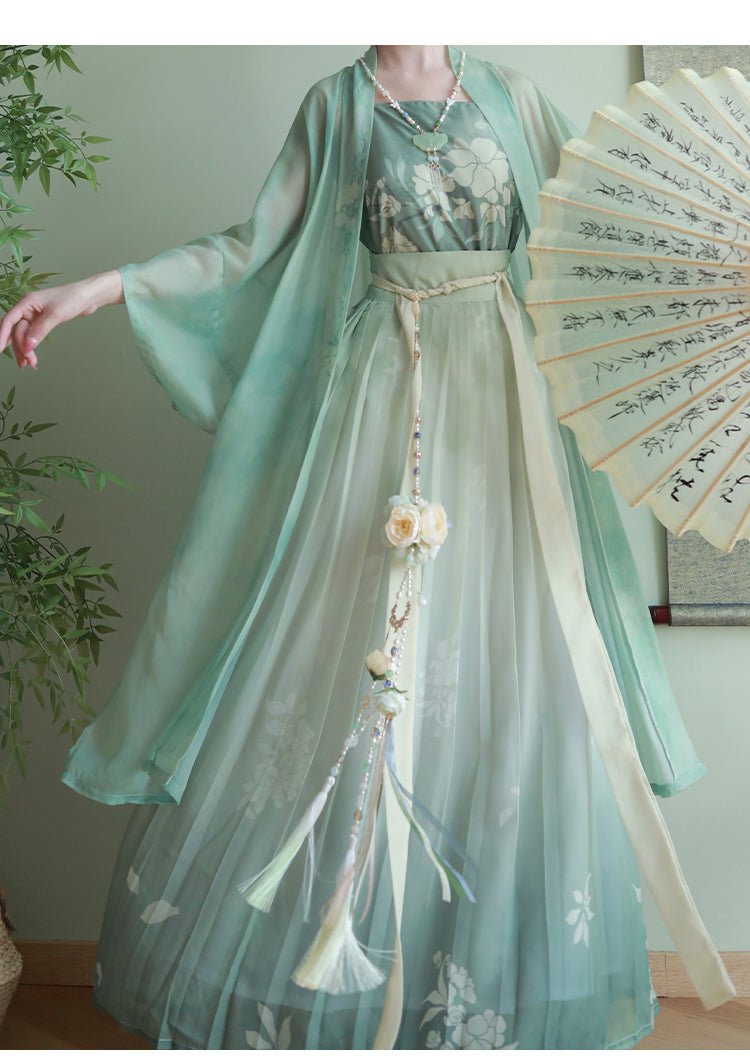 【Hanfu】Early morning mountain green|song three - piece sethan fu Chinese han fu hanfu male tang dynasty clothes chinese hanfu tang dynasty outfits traditiona hanfu dress chinese hanfu chinese style dress dress fashion cheongsam dress q