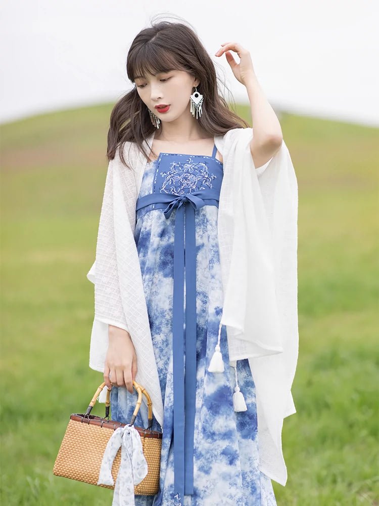 【Hanfu】Elegance of Blue Skies and White Clouds | Modern Style Hanfuhan fu Chinese han fu hanfu male tang dynasty clothes chinese hanfu tang dynasty outfits traditiona hanfu dress chinese hanfu chinese style dress dress fashion cheongsam dress q