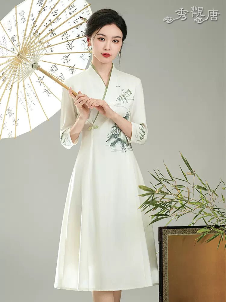 【Hanfu】Elegant Peaks in Mist | Cheongsam/Qipaohan fu Chinese han fu hanfu male tang dynasty clothes chinese hanfu tang dynasty outfits traditiona hanfu dress chinese hanfu chinese style dress dress fashion cheongsam dress q