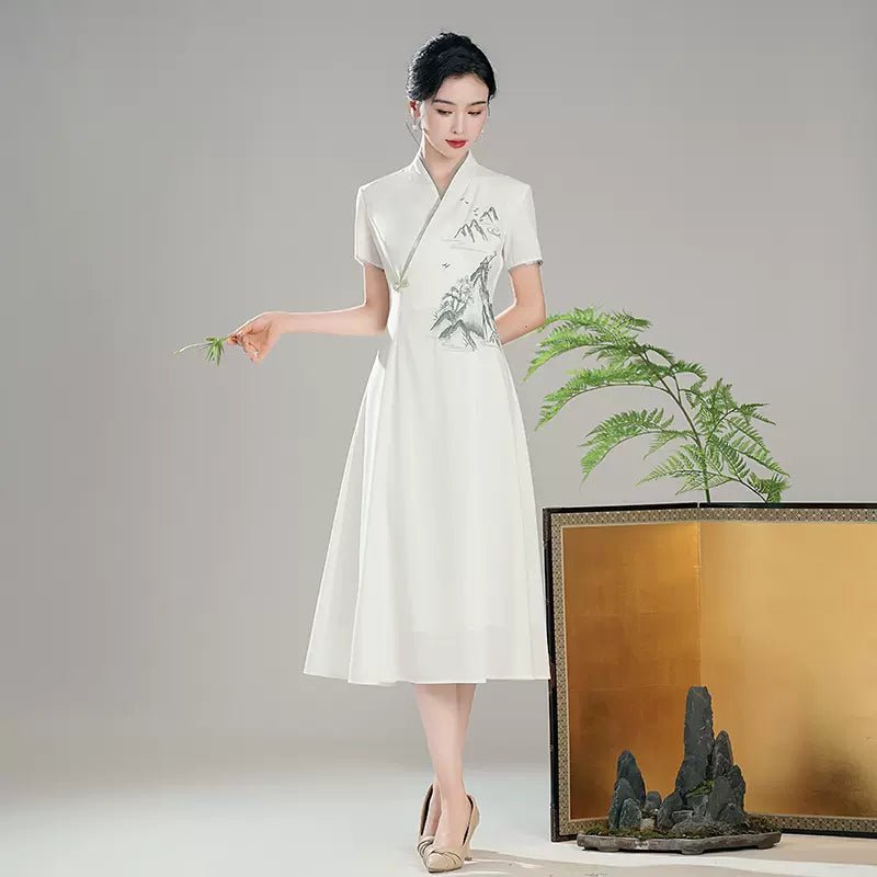 【Hanfu】Elegant Peaks in Mist | Cheongsam/Qipaohan fu Chinese han fu hanfu male tang dynasty clothes chinese hanfu tang dynasty outfits traditiona hanfu dress chinese hanfu chinese style dress dress fashion cheongsam dress q