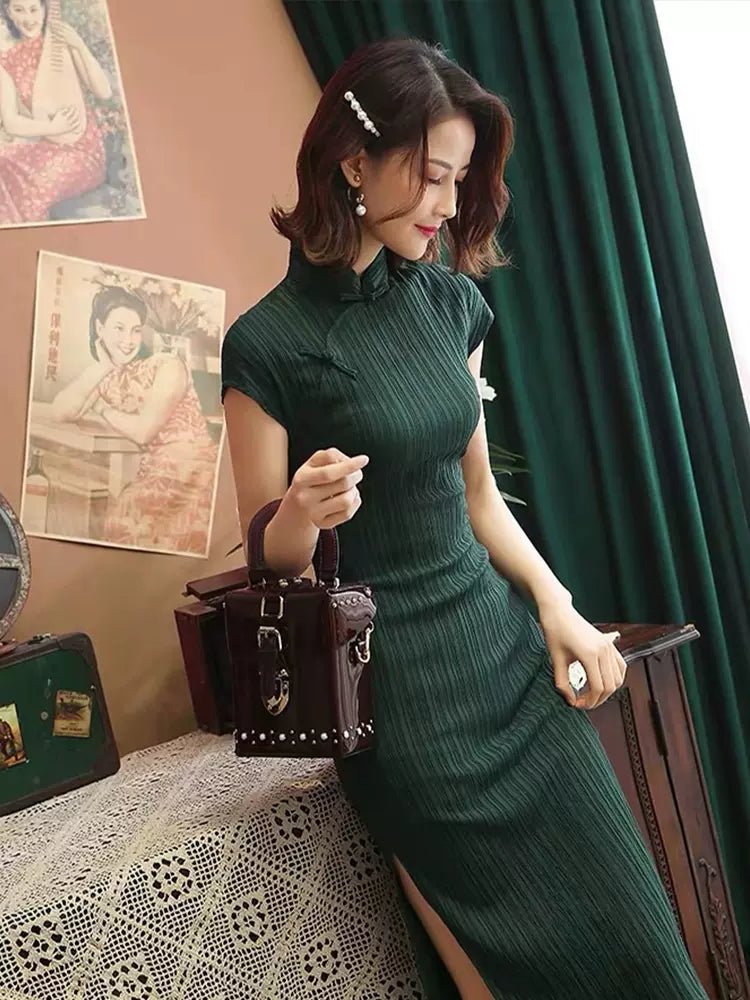 【Hanfu】Emerald Elegance in Bloom | Cheongsam/Qipaohan fu Chinese han fu hanfu male tang dynasty clothes chinese hanfu tang dynasty outfits traditiona hanfu dress chinese hanfu chinese style dress dress fashion cheongsam dress q