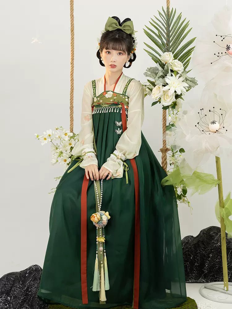 【Hanfu】Emerald Shadows Surrounding Flowers | Tang Style Hanfuhan fu Chinese han fu hanfu male tang dynasty clothes chinese hanfu tang dynasty outfits traditiona hanfu dress chinese hanfu chinese style dress dress fashion cheongsam dress q