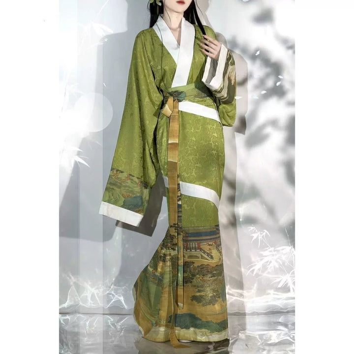 【Hanfu】Emerald Whisper Elegance | Chunqiu to Han Dynasty Style Hanfuhan fu Chinese han fu hanfu male tang dynasty clothes chinese hanfu tang dynasty outfits traditiona hanfu dress chinese hanfu chinese style dress dress fashion cheongsam dress q