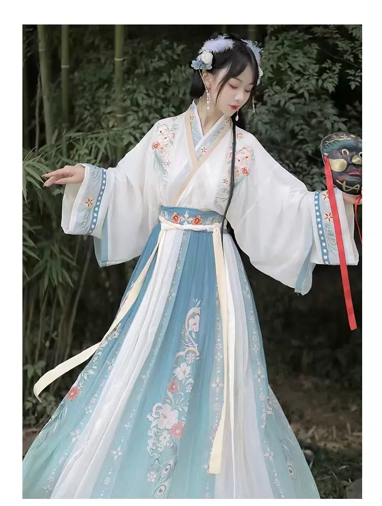 【Hanfu】Feathers among the flowers|Wei&Jin waist - length skirthan fu Chinese han fu hanfu male tang dynasty clothes chinese hanfu tang dynasty outfits traditiona hanfu dress chinese hanfu chinese style dress dress fashion cheongsam dress q