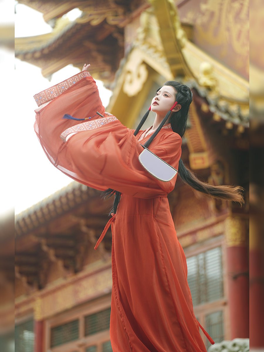 【Hanfu】Fiery Blossom Elegance | Chunqiu to Han Dynasty Style Hanfuhan fu Chinese han fu hanfu male tang dynasty clothes chinese hanfu tang dynasty outfits traditiona hanfu dress chinese hanfu chinese style dress dress fashion cheongsam dress q