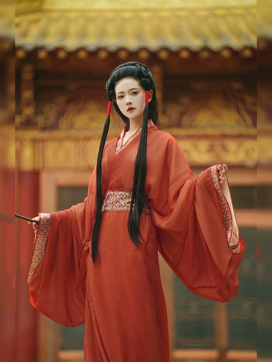 【Hanfu】Fiery Blossom Elegance | Chunqiu to Han Dynasty Style Hanfuhan fu Chinese han fu hanfu male tang dynasty clothes chinese hanfu tang dynasty outfits traditiona hanfu dress chinese hanfu chinese style dress dress fashion cheongsam dress q