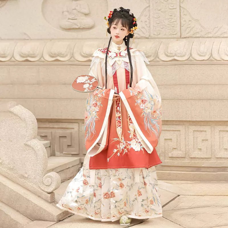 【Hanfu】Floral Symphony in Crimson | Ming Style Hanfuhan fu Chinese han fu hanfu male tang dynasty clothes chinese hanfu tang dynasty outfits traditiona hanfu dress chinese hanfu chinese style dress dress fashion cheongsam dress q