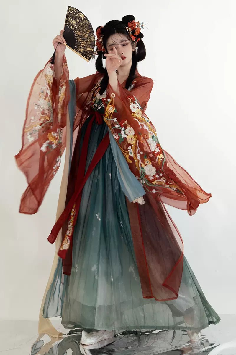 【Hanfu】Flower Goddess|Tang Chest - Length skirthan fu Chinese han fu hanfu male tang dynasty clothes chinese hanfu tang dynasty outfits traditiona hanfu dress chinese hanfu chinese style dress dress fashion cheongsam dress q