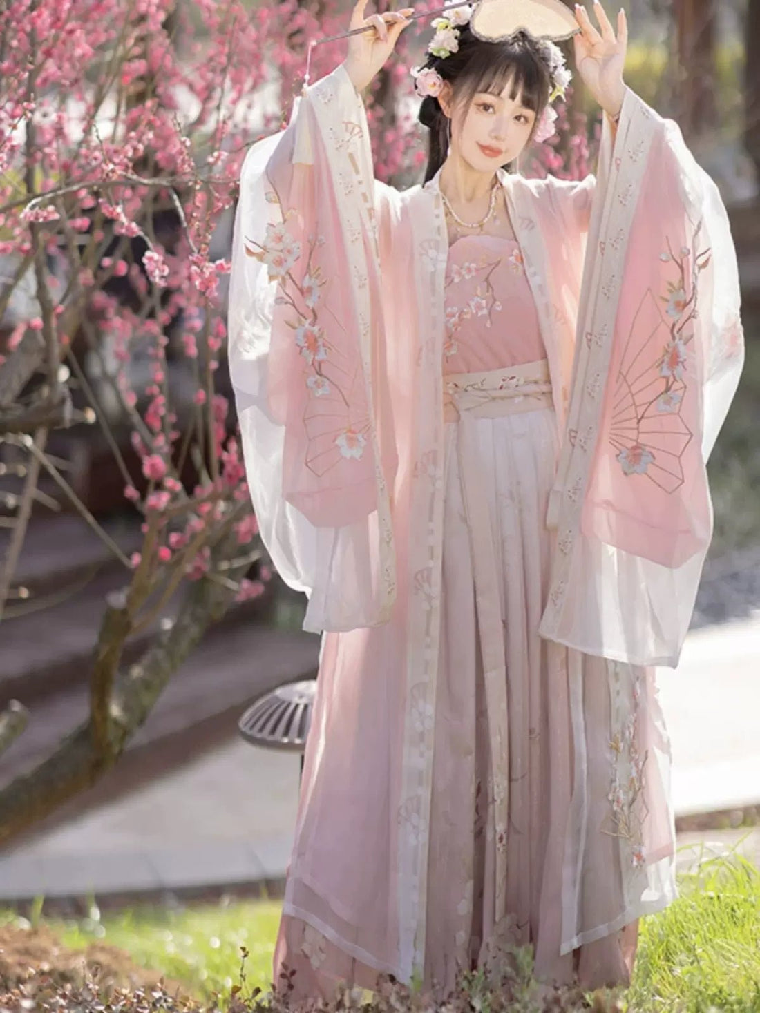 【Hanfu】Flowers in spring|Song waist - length skirthan fu Chinese han fu hanfu male tang dynasty clothes chinese hanfu tang dynasty outfits traditiona hanfu dress chinese hanfu chinese style dress dress fashion cheongsam dress q