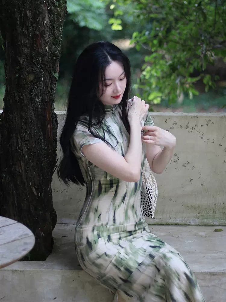 【Hanfu】Forest Whisper | Cheongsam/Qipaohan fu Chinese han fu hanfu male tang dynasty clothes chinese hanfu tang dynasty outfits traditiona hanfu dress chinese hanfu chinese style dress dress fashion cheongsam dress q