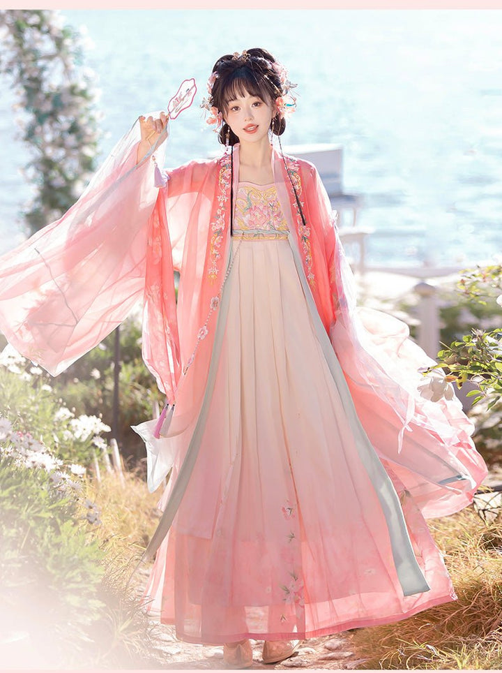 【Hanfu】God of Spring|Tang large - sleeved shirt embroidered skirthan fu Chinese han fu hanfu male tang dynasty clothes chinese hanfu tang dynasty outfits traditiona hanfu dress chinese hanfu chinese style dress dress fashion cheongsam dress q