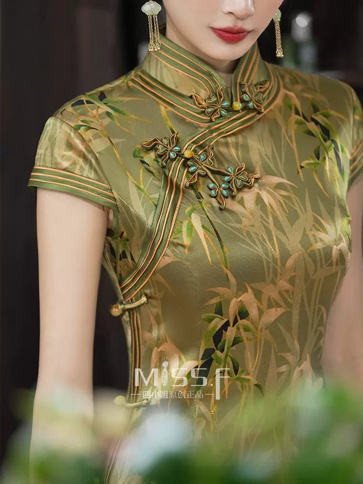 【Hanfu】Golden Bamboo in the Wind | Cheongsam/Qipaohan fu Chinese han fu hanfu male tang dynasty clothes chinese hanfu tang dynasty outfits traditiona hanfu dress chinese hanfu chinese style dress dress fashion cheongsam dress q