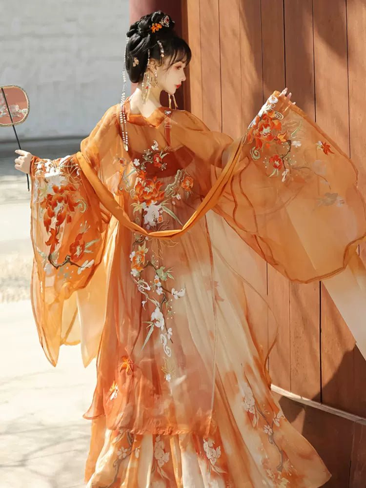 【Hanfu】Golden Maple And Jade Tree |Tang Chest - Length skirthan fu Chinese han fu hanfu male tang dynasty clothes chinese hanfu tang dynasty outfits traditiona hanfu dress chinese hanfu chinese style dress dress fashion cheongsam dress q