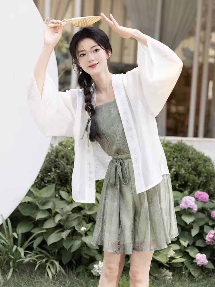 【Hanfu】Graceful Green Sleeves | Modern Style Hanfuhan fu Chinese han fu hanfu male tang dynasty clothes chinese hanfu tang dynasty outfits traditiona hanfu dress chinese hanfu chinese style dress dress fashion cheongsam dress q